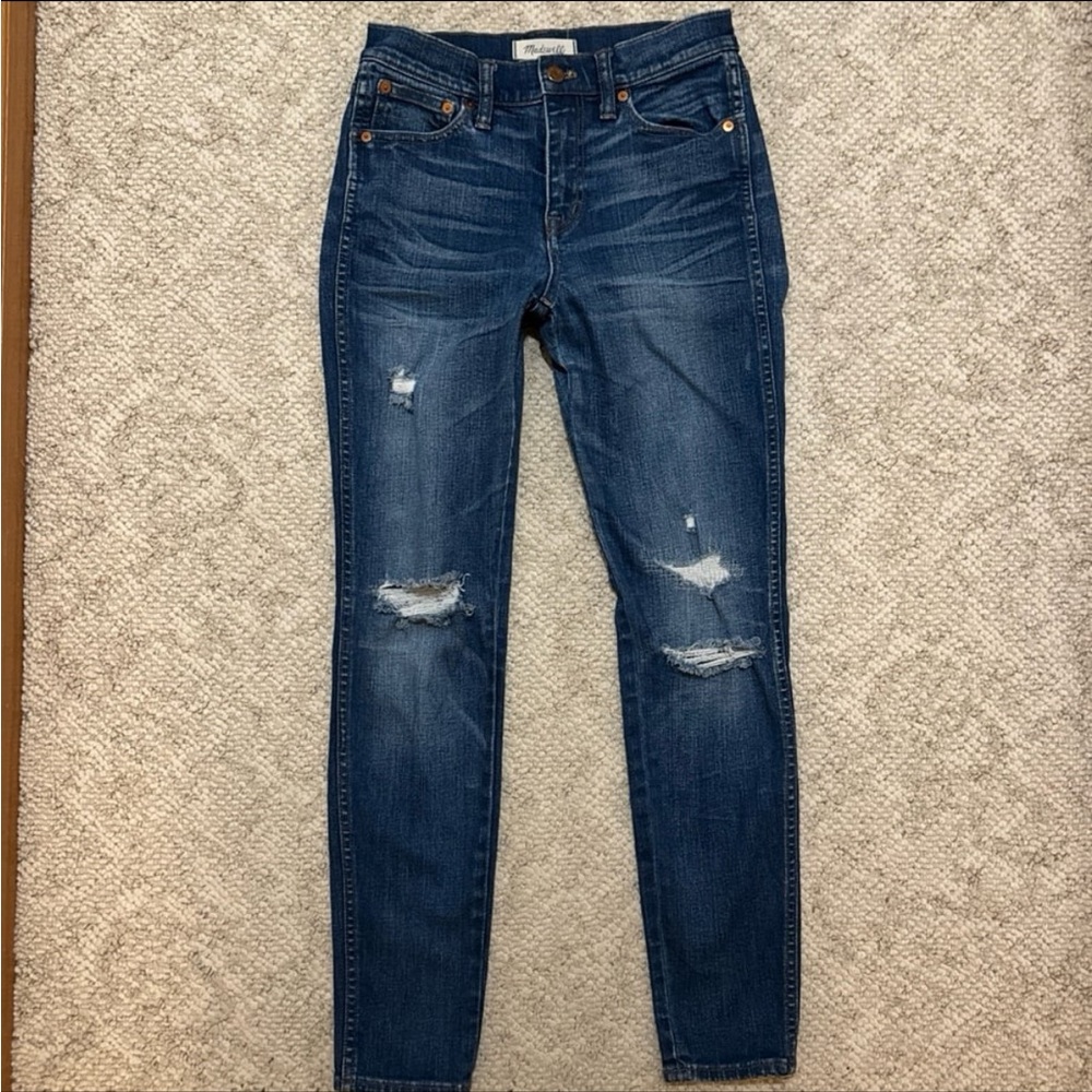 Madewell 9” High Tise Skinny Jeans-Distressed